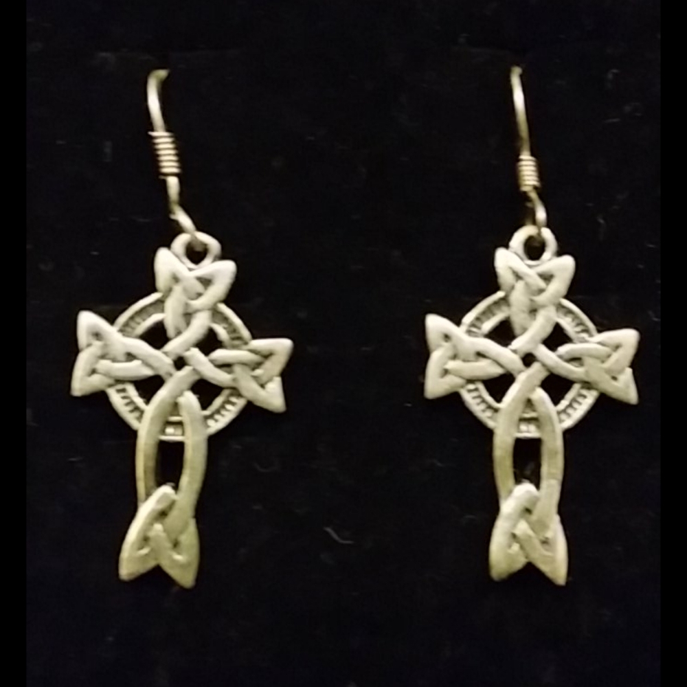 925 Sterling Silver Cross Earrings